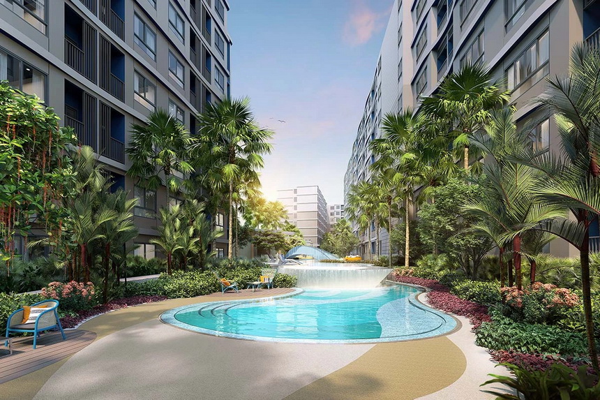 ดีคอนโด รีฟ ภูเก็ต ใช้กระเบื้องฟอกอากาศที่ช่วยดักจับฝุ่น