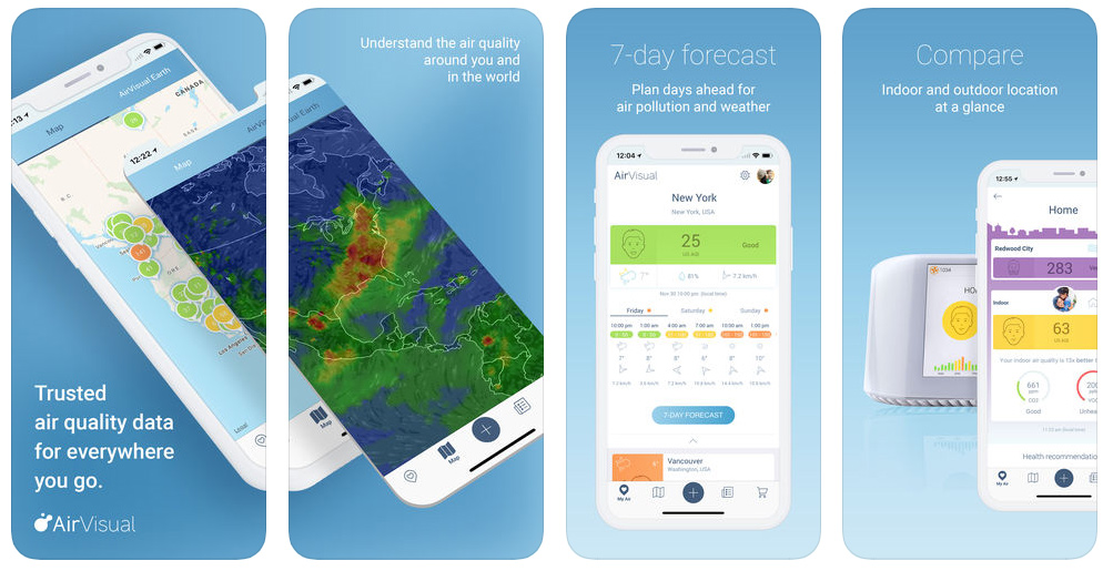 AirVisual (ระบบ iOS และ Android) AirVisual (ระบบ iOS และ Android)
