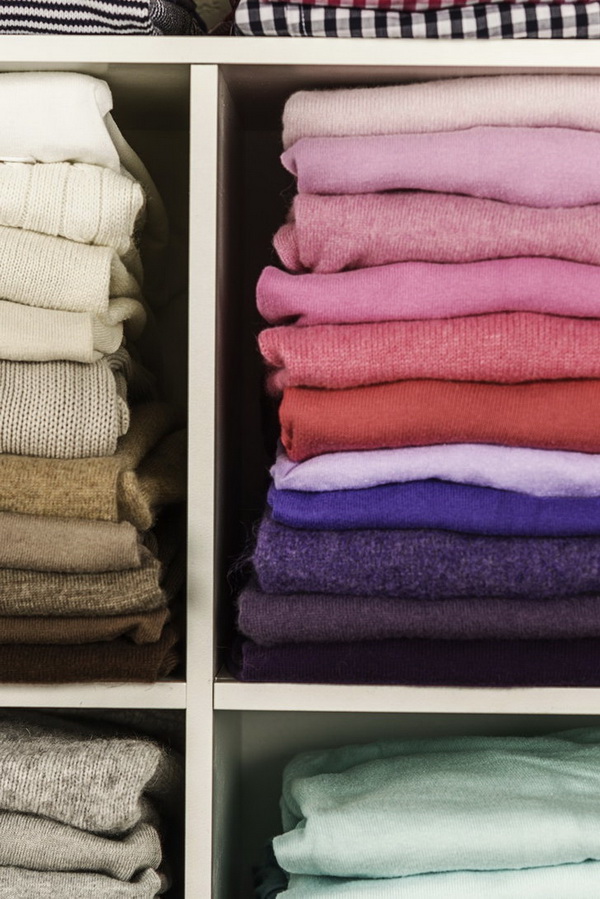 5. พยายามแบ่งชั้นวางให้เหมาะสำหรับการวางซ้อน