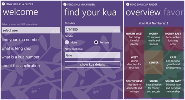 Feng Shui Kua Finder